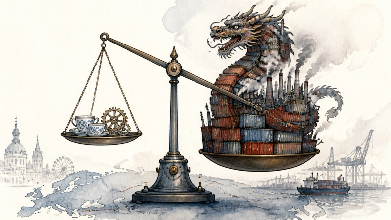 Illustration für germany-trade-gap-china-europe-dependence