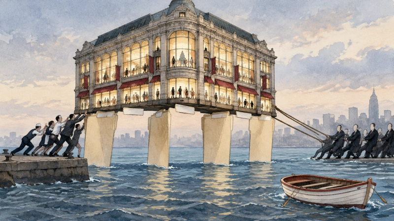 Illustration für galeria-vierter-insolvenzantrag-beschaeftigte-risiko