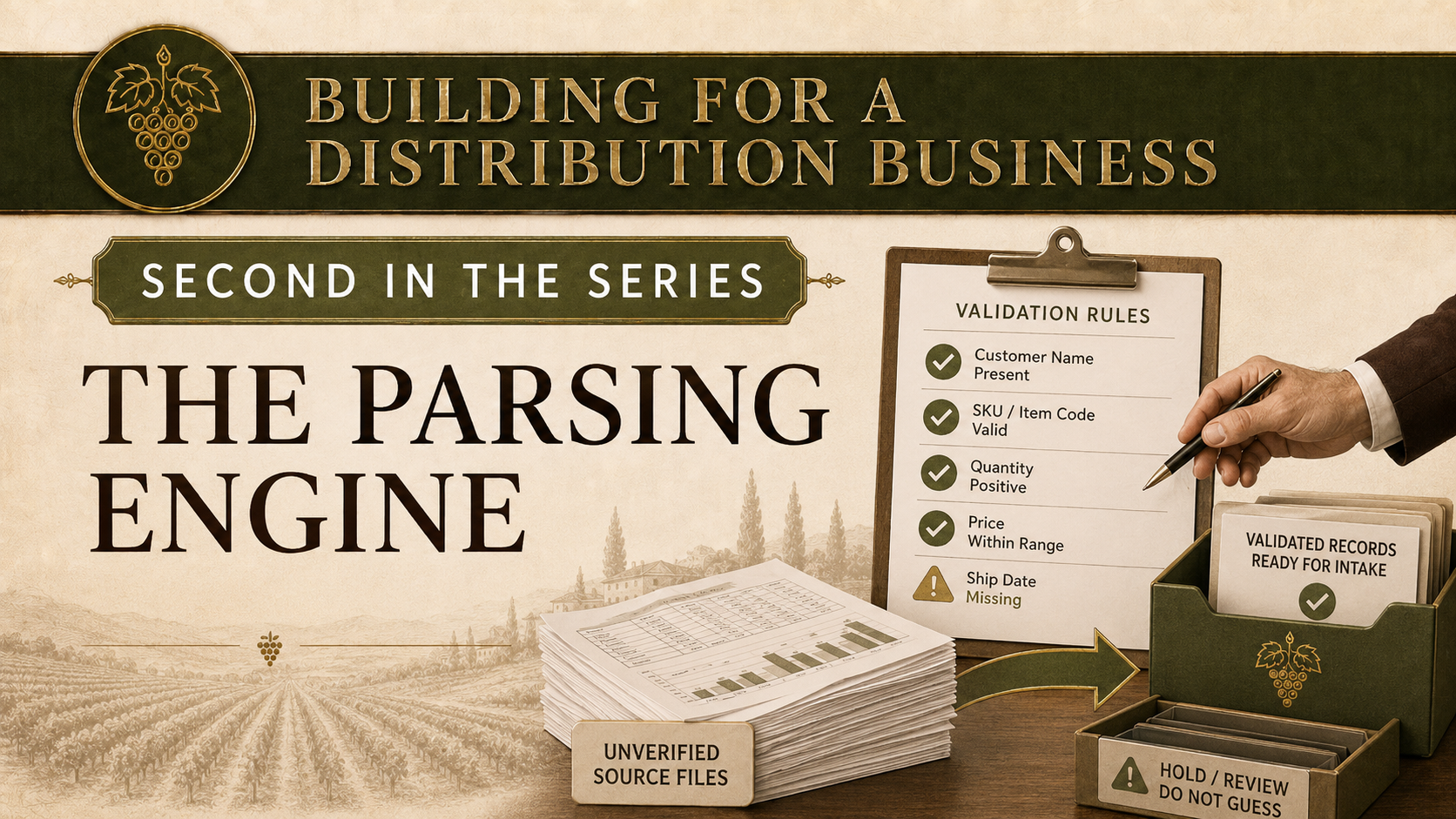 Building for a Distribution Business Series: #2 The Parsing Engine project banner