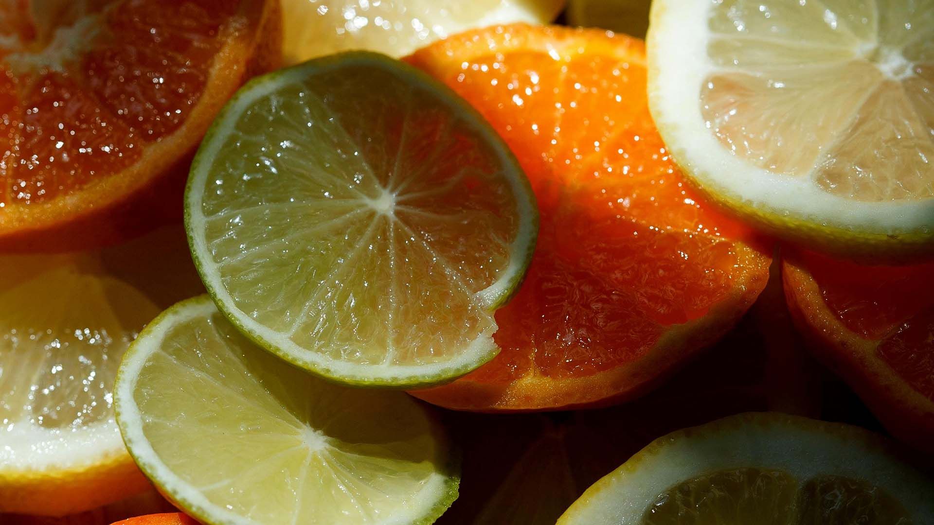 Skivor av citrus