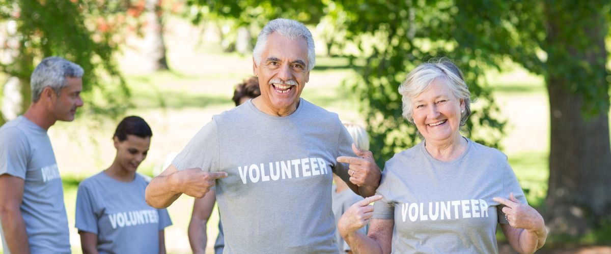 Seniors volunteering in their community