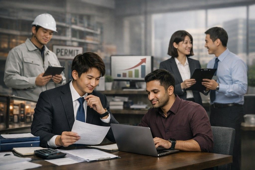 東京法務パートナーズ行政書士が外国人クライアントに在留資格・技術人文知識国際業務ビザ申請書類を丁寧に説明｜外国人雇用支援センター