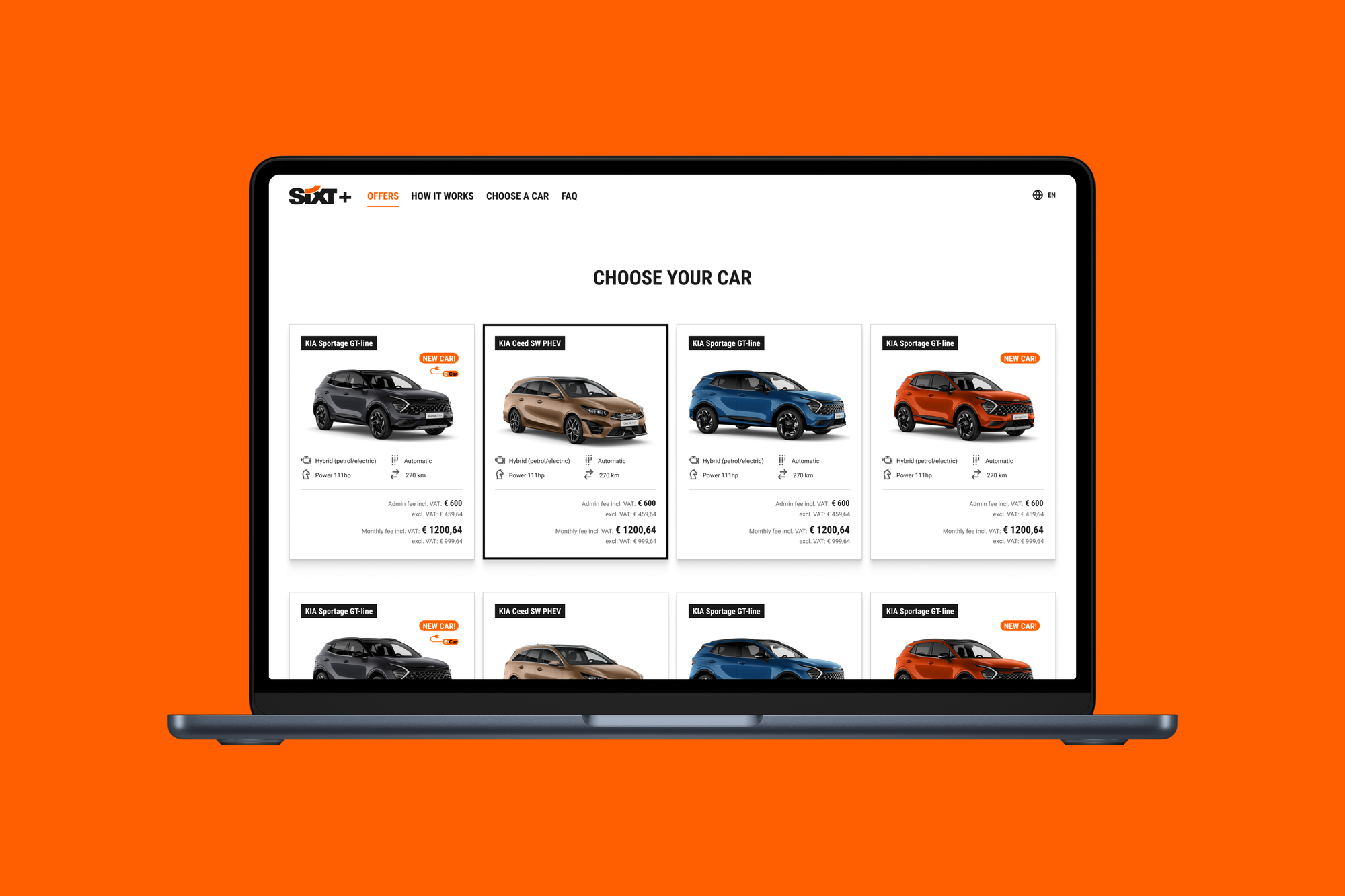 Sixt+ auto abonēšana — project visual 1