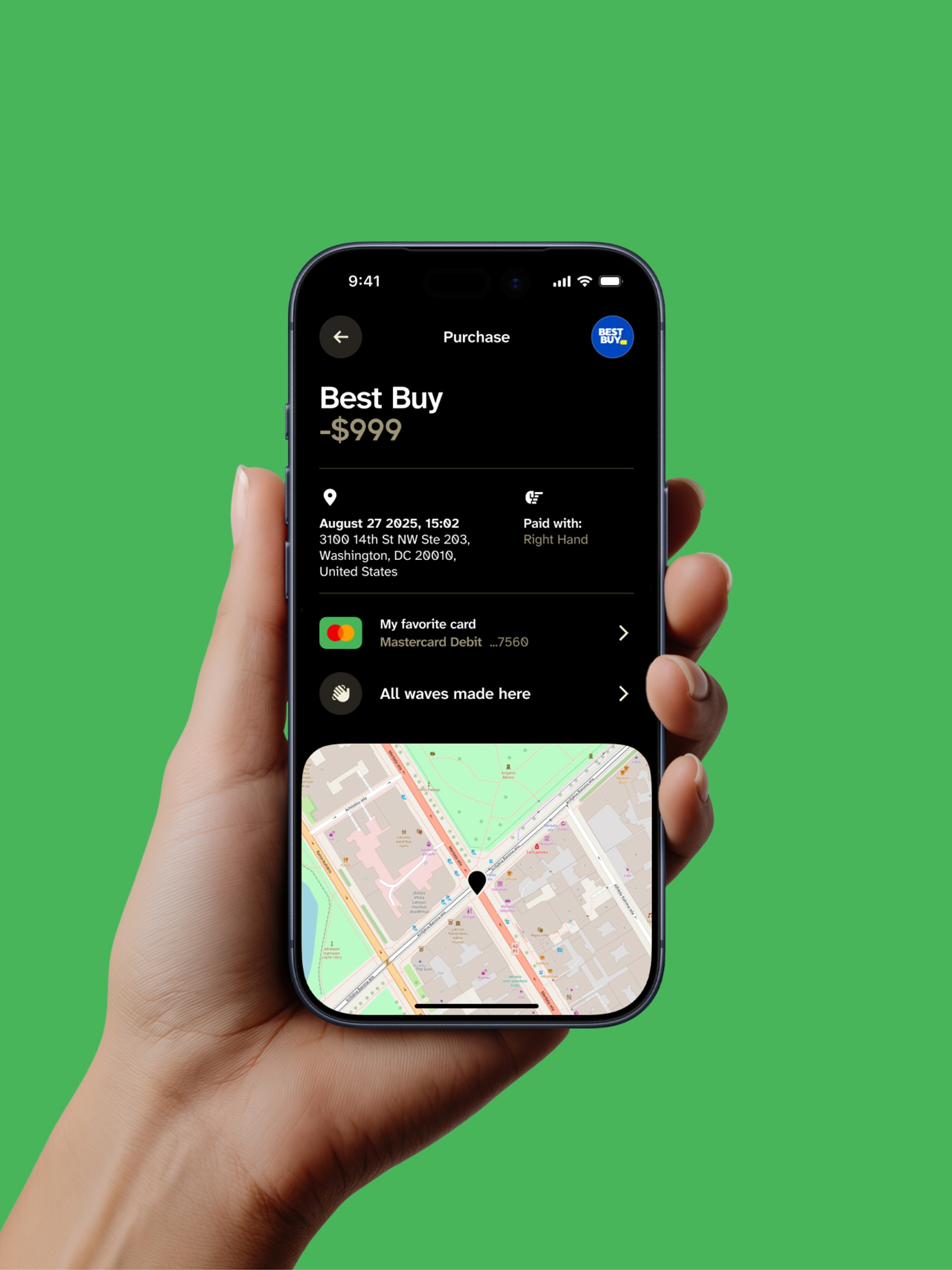 Handwave biometric wallet — project visual 6