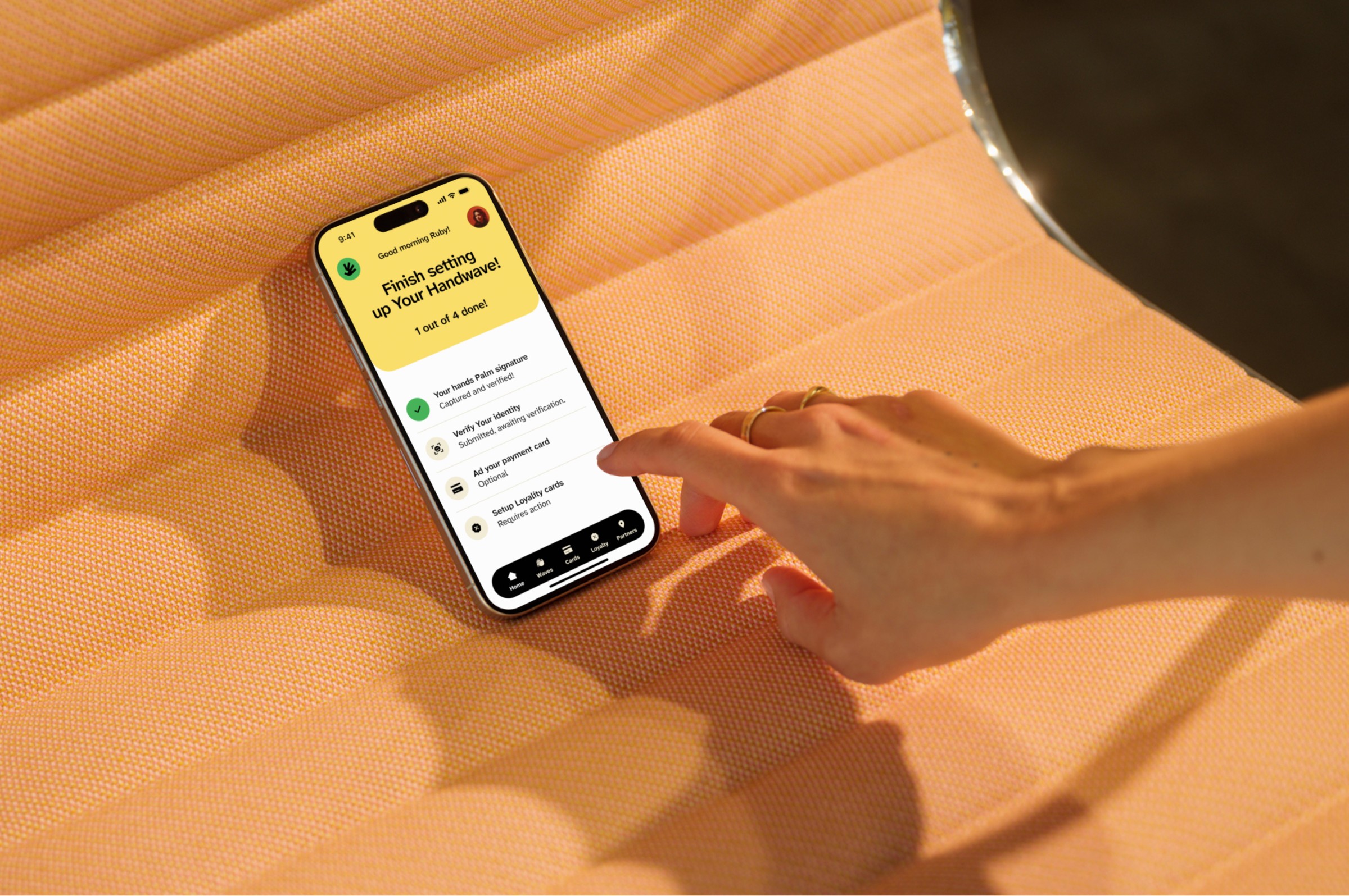 Handwave biometric wallet