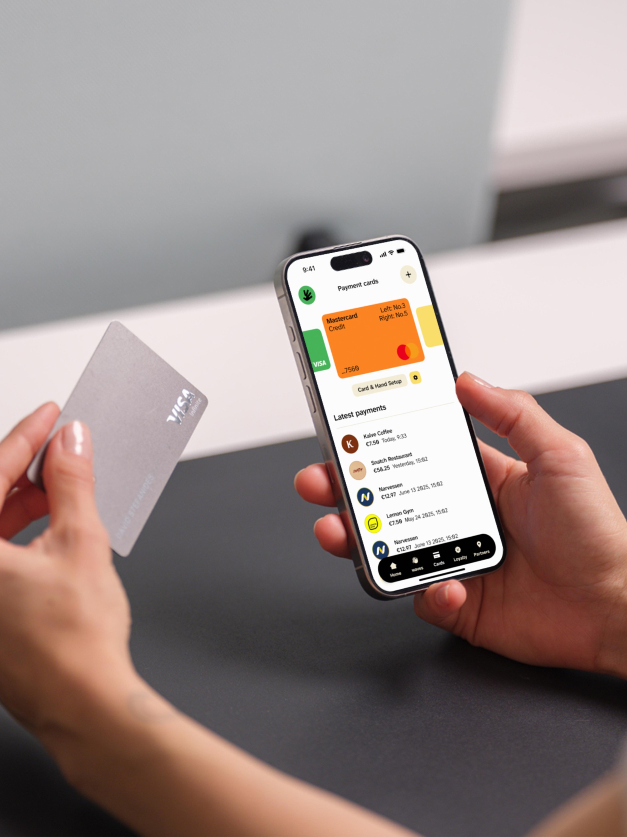 Handwave biometric wallet — project visual 2