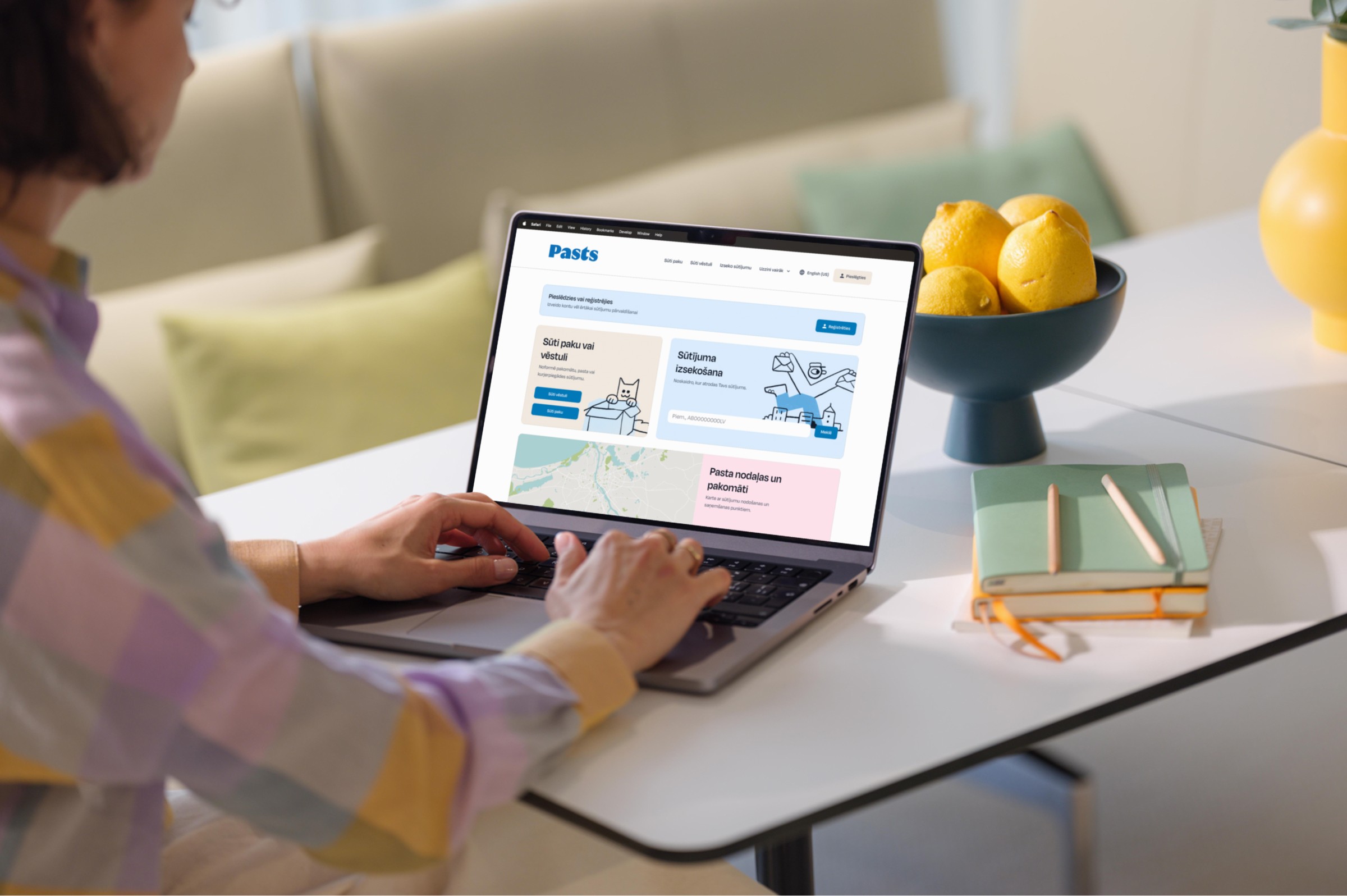 Latvijas Pasts self-service website