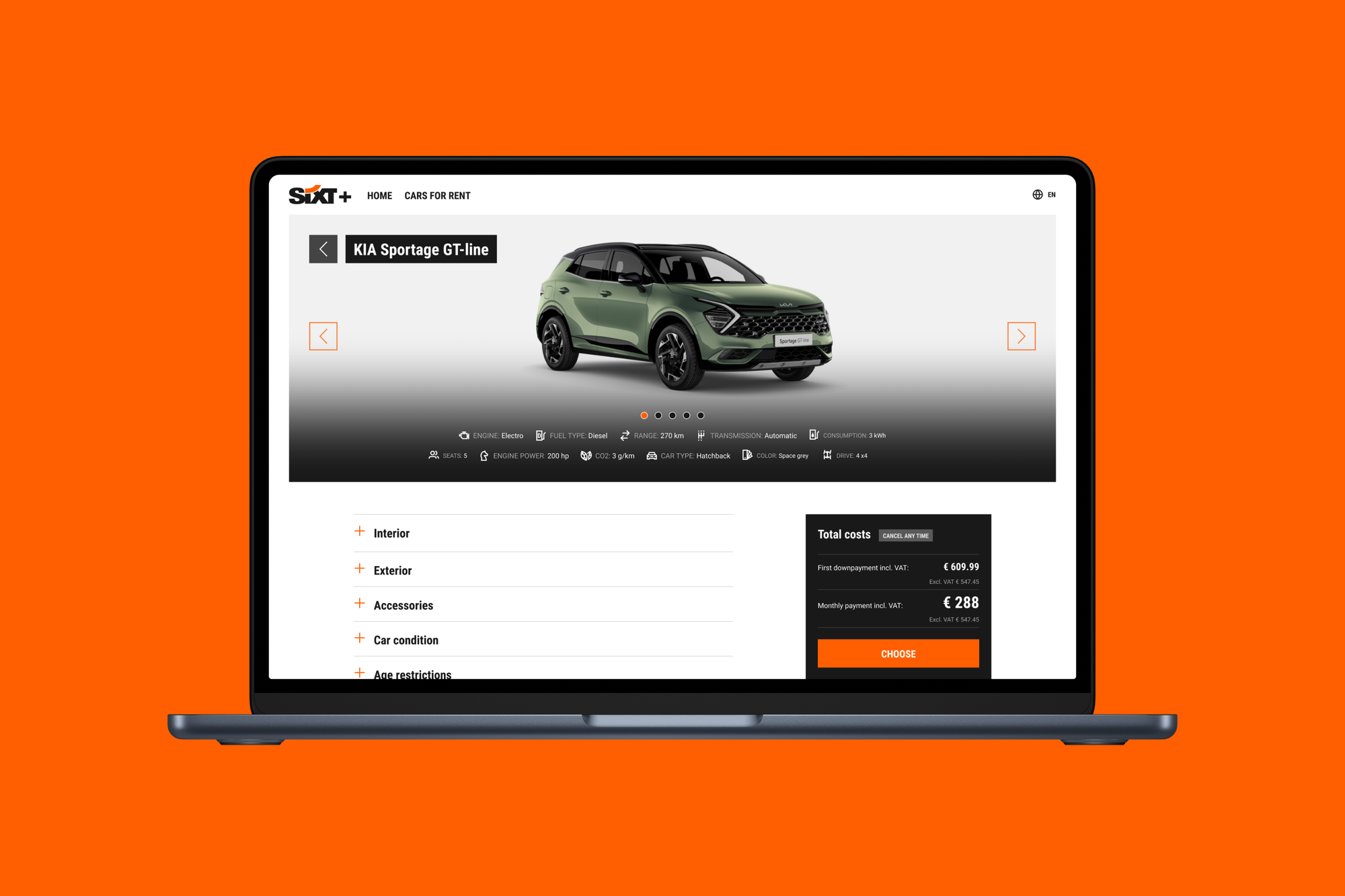 Sixt+ auto abonēšana — project visual 4