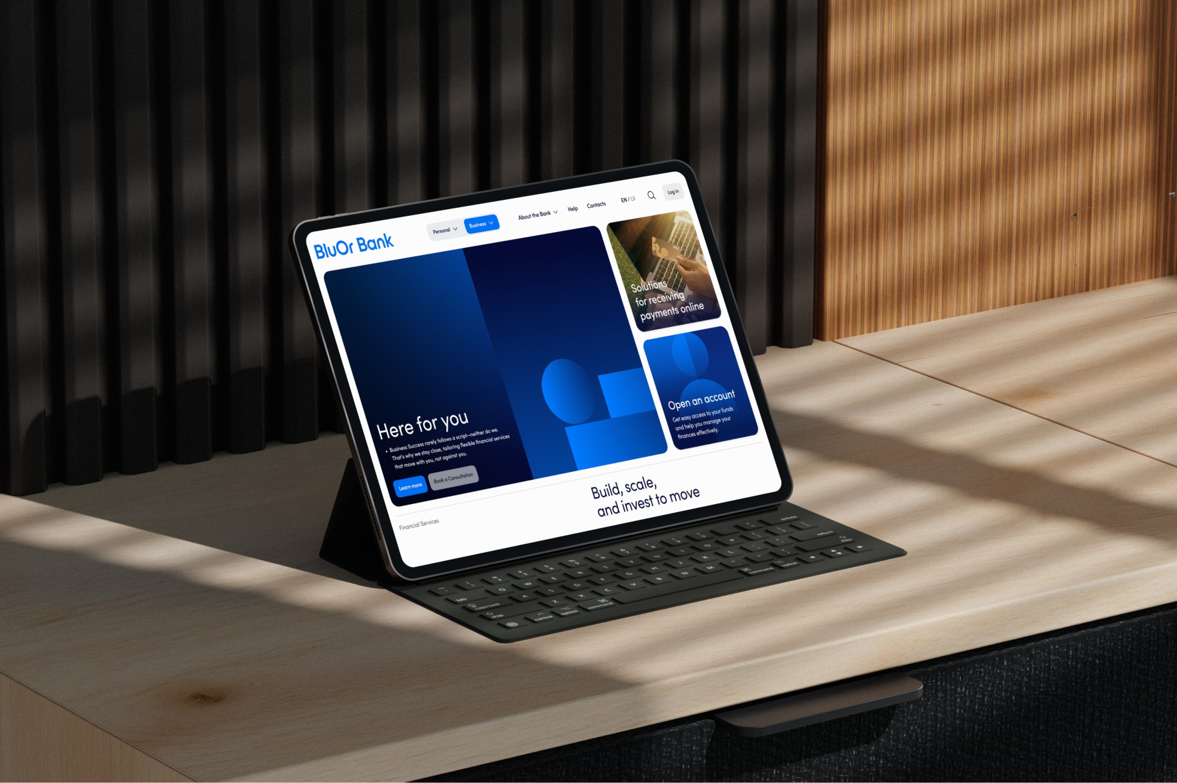 BluOr Bank brand and website
