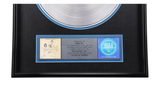 The Who, The Who By Numbers Platinum Record_detail