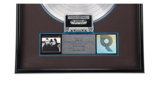 U2, The Joshua Tree Platinum Record_Detail