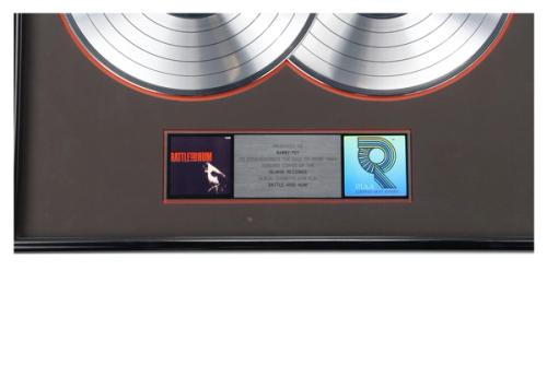 U2, Rattle And Hum Platinum Record - 2 Million Copies_Detail