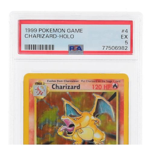 1999 Pokemon Charizard-Holo (PSA 5) - Detail Top