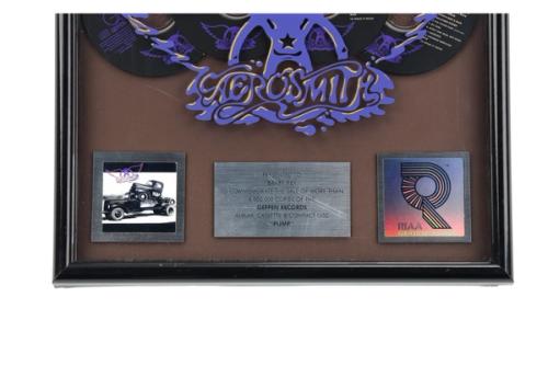 Aerosmith, PUMP Platinum Record_Detail