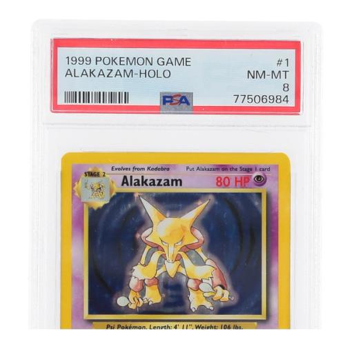 1999 Pokemon Alakazam-Holo (PSA 8) - Detail Top