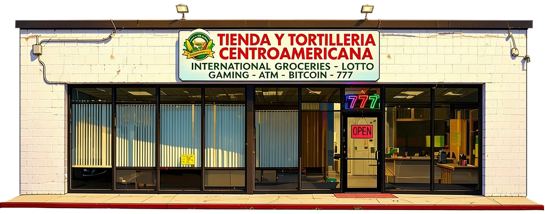Fachada de Tienda y Tortillería Centroamericana en Forest Park, Georgia