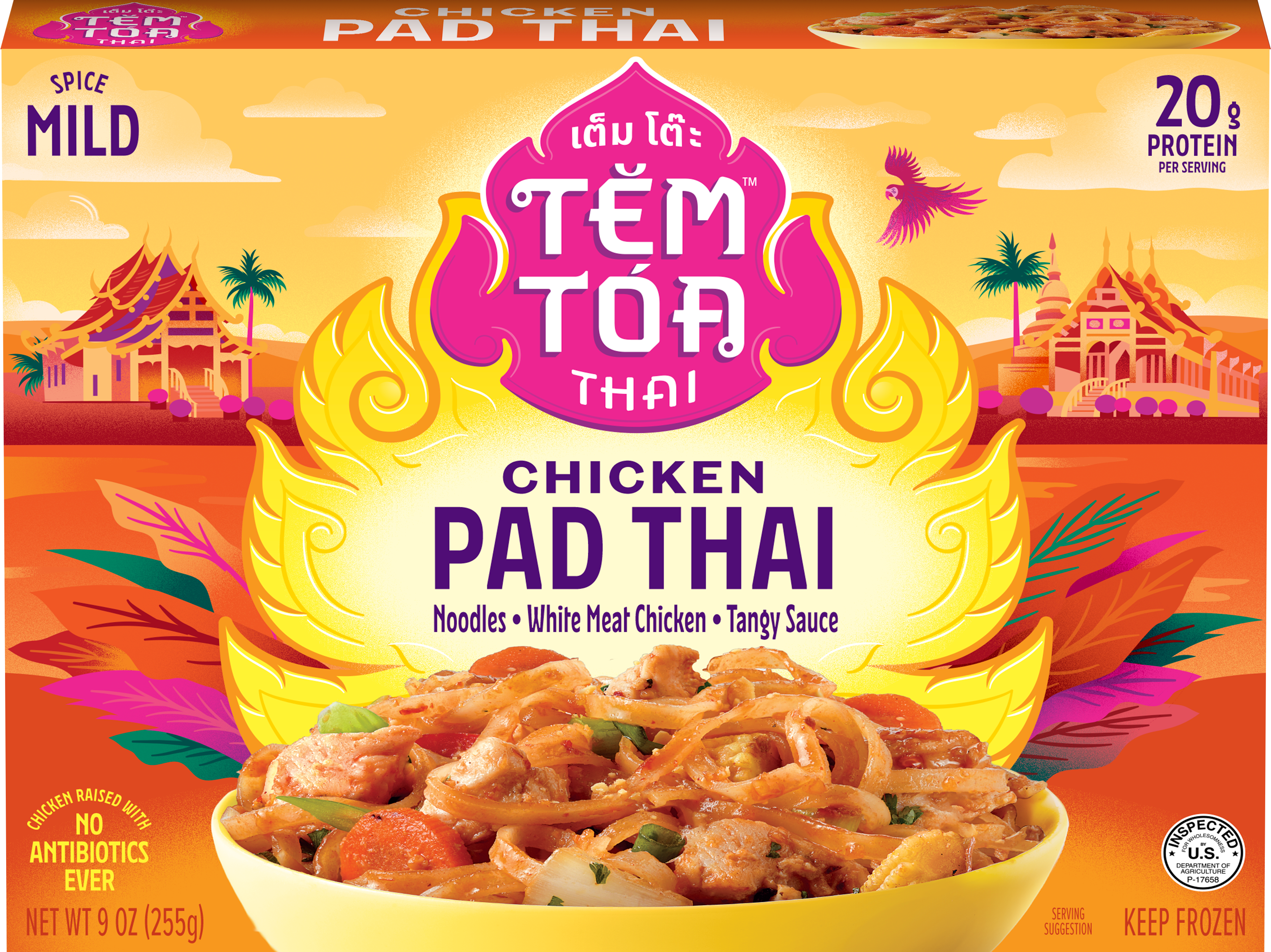 Tem Toa Chicken Pad Thai Packaging