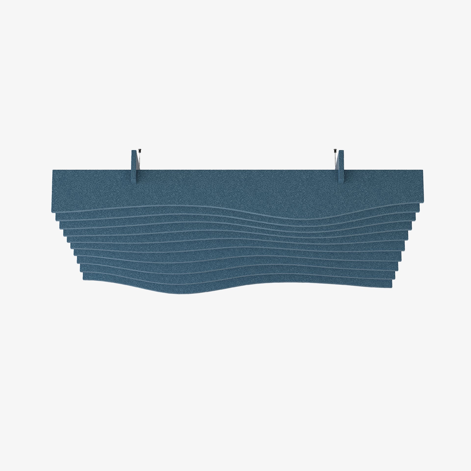 Blaue Akustikdeckenbaffeln von Impact Acoustic
