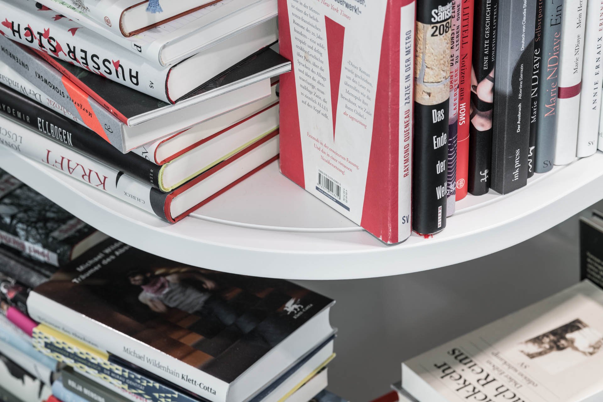 Shelf with books