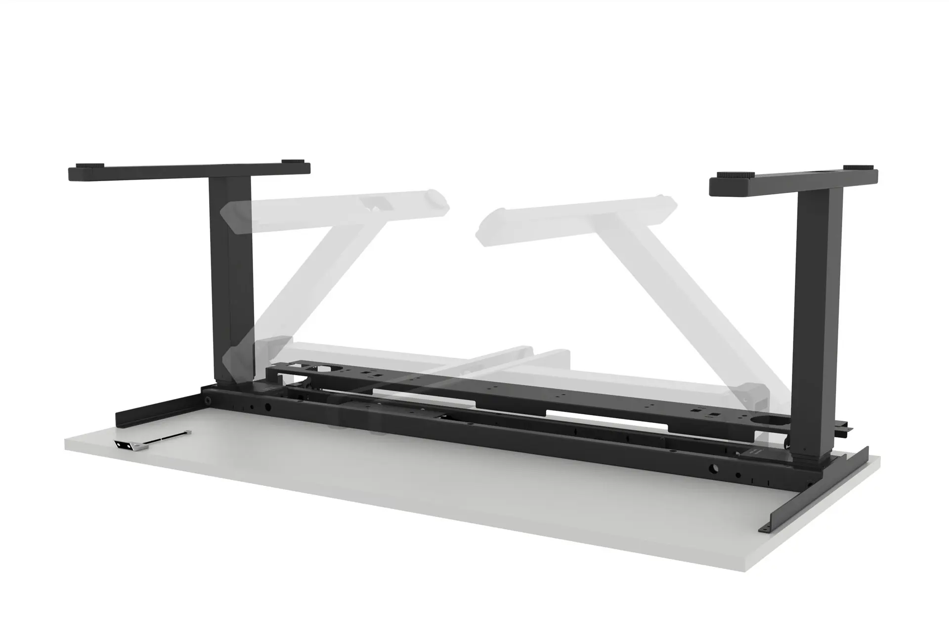 LINDEMANN Sitz-Stehtisch Umklappmechanismus