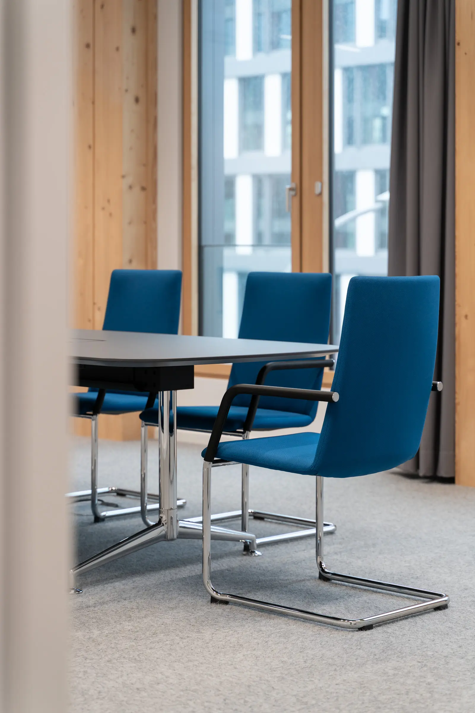 Meeting room with chairs