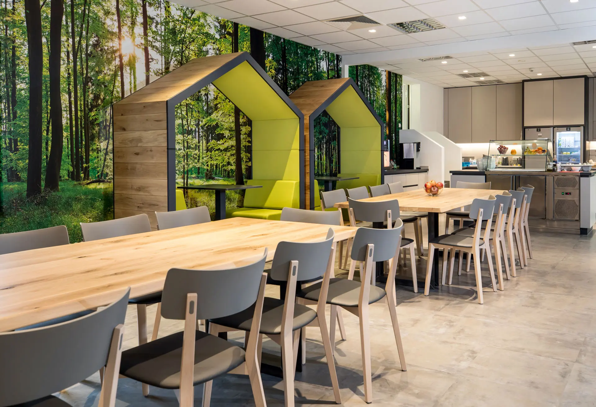 Gemeinschaftsraum mit Rückzugsorten