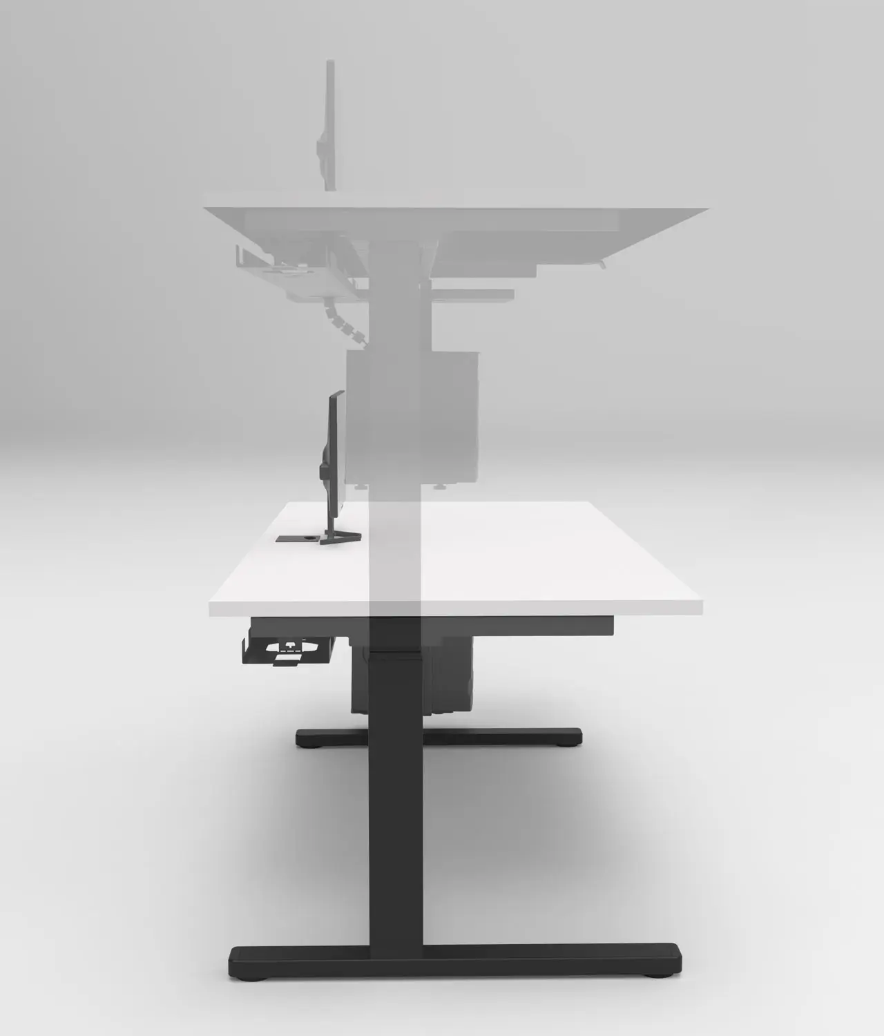 LINDEMANN Sitz-Stehtisch E+ Höhenverstellung