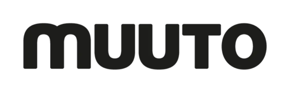 Schwarzes Logo des Herstellers Muuto