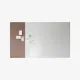 Whiteboard von Lintex aus zwei unterschiedlichen Materialien in braun und weiß
