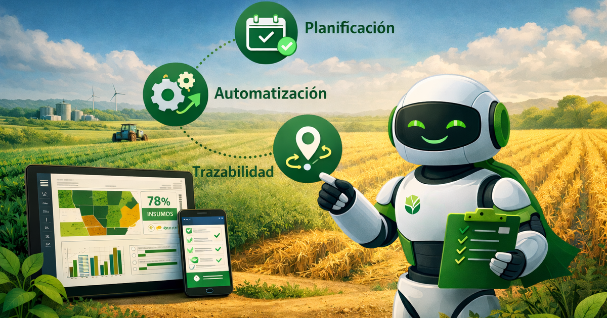 Inteligencia artificial aplicada al agro para automatizar procesos productivos, mejorar la toma de decisiones y generar trazabilidad con agentes de IA.