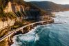 Aerial view of the Sea Cliff Bridge.