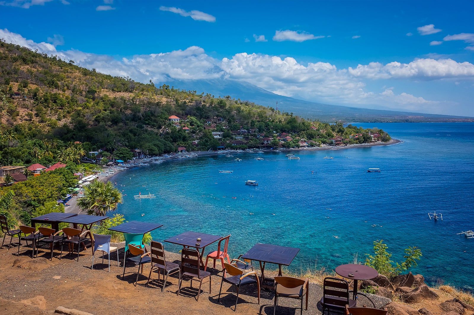 Jemeluk Viewpoint in Amed, Bali