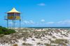 Famous watch tower at Semaphore Beach.