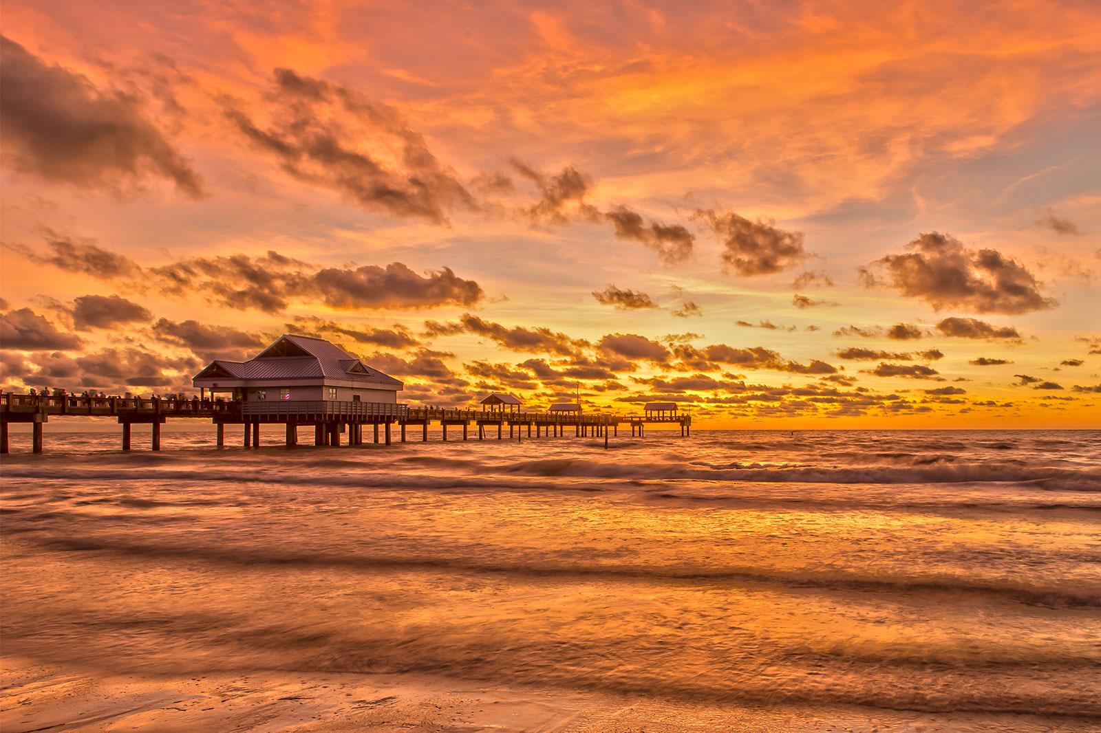 Sunset at Clearwater Beach.