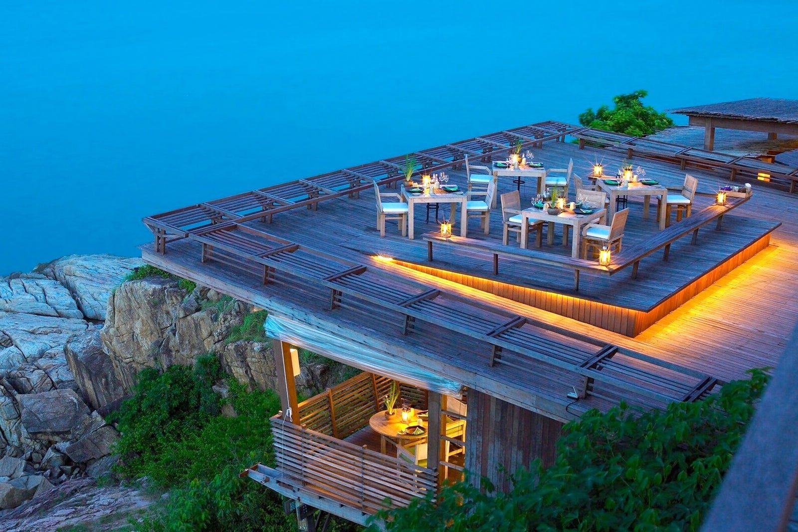 Dining on the Rocks at Six Senses Samui