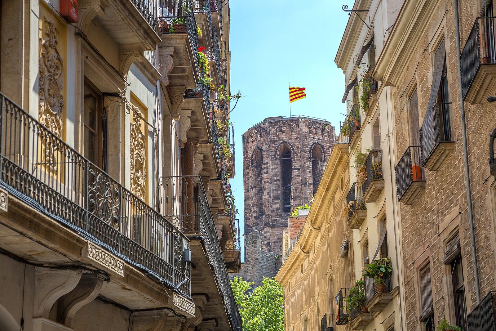 Plaça de Sant Josep Oriol in Barcelona