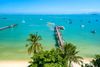 Aerial view of Koh Samui Ferry Piers.