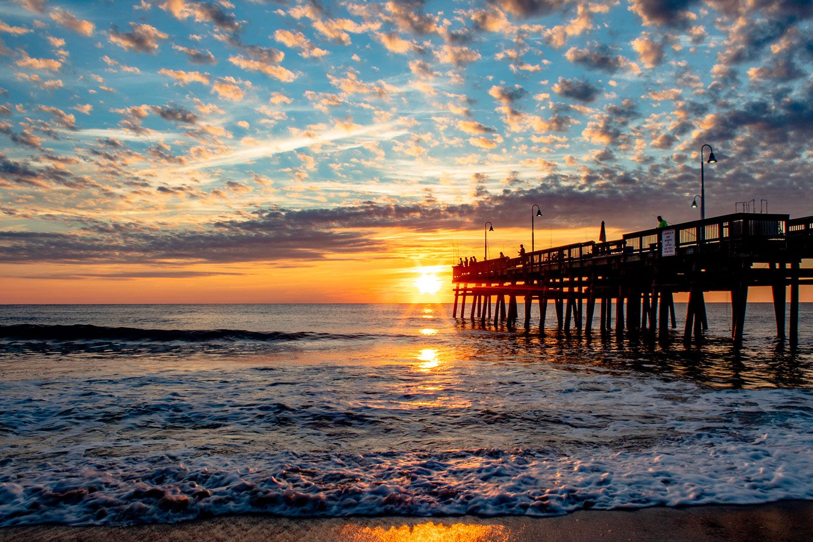 Sunrise at Sandbridge Beach.