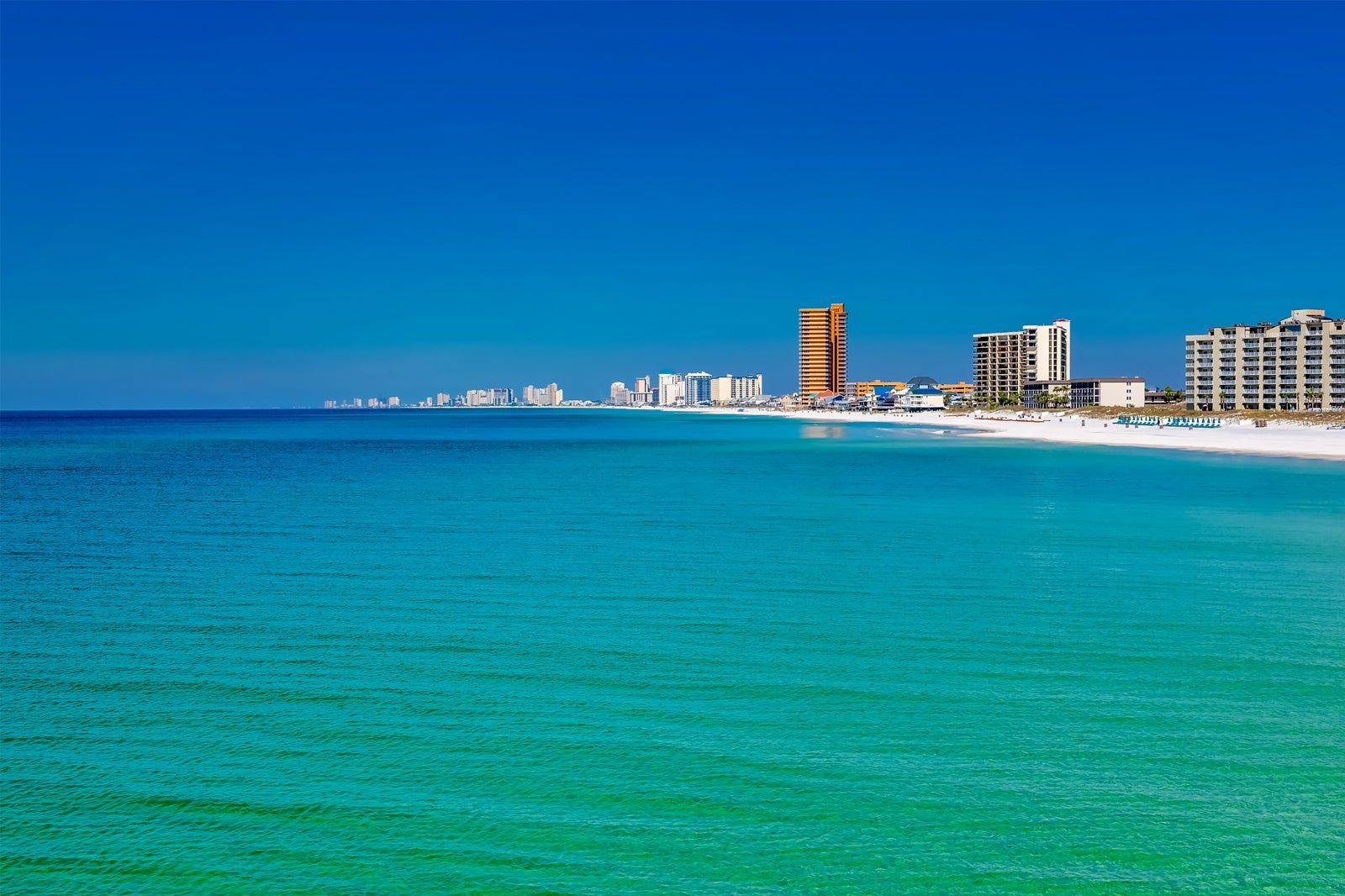 Panama City Beach’s white sand.