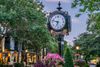 A clock in Winter Park downtown Orlando.