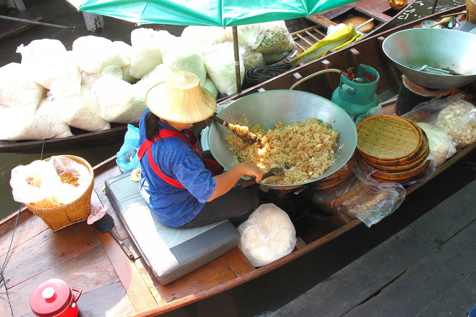 Taling Chan Floating Market in Bangkok
