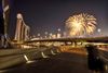 Fireworks in Marina Bay for the Chinese New Year