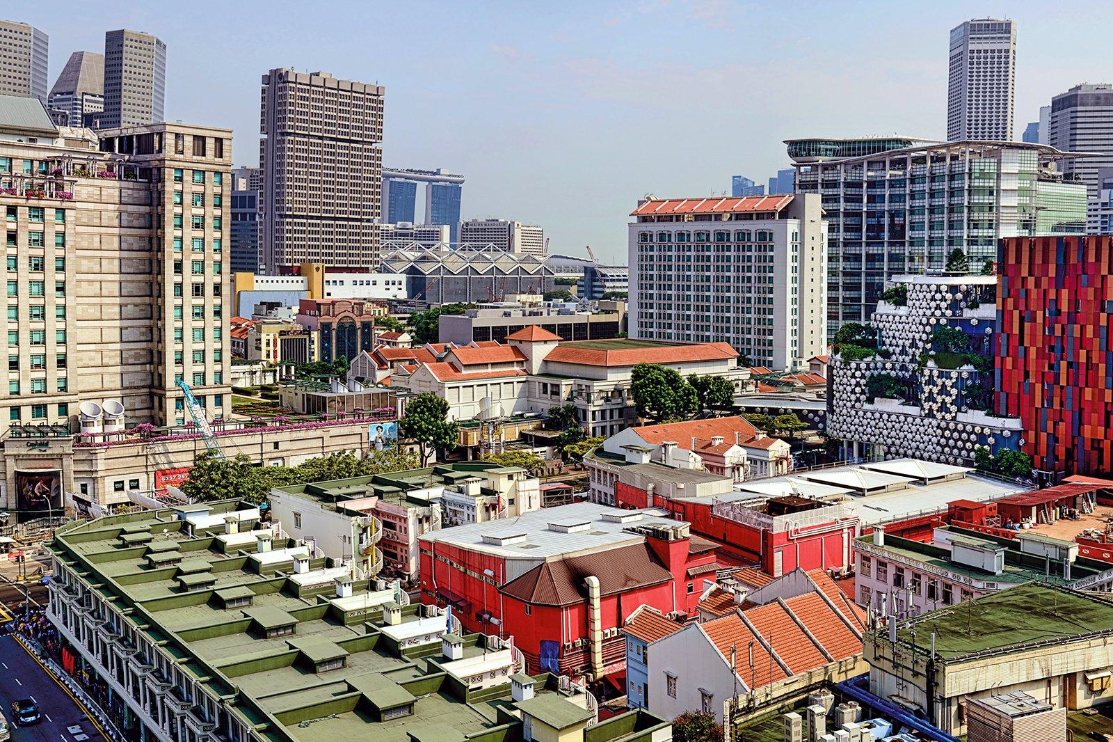Colorful buildings in Bugis and Kampong Glam