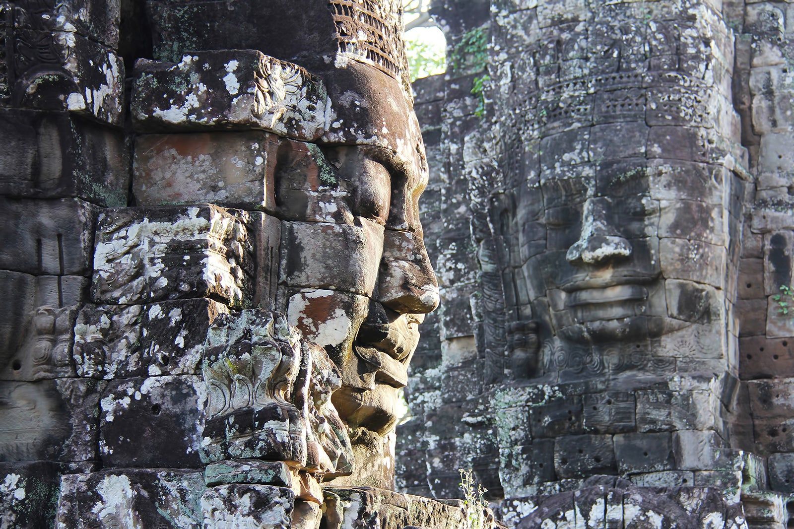 Bayon Temple - Ancient Stone Temple with Smiling Faces in Angkor