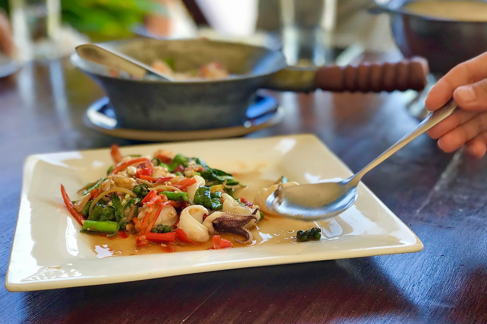 Spicy Seafood Stir Fry (Pad Cha)