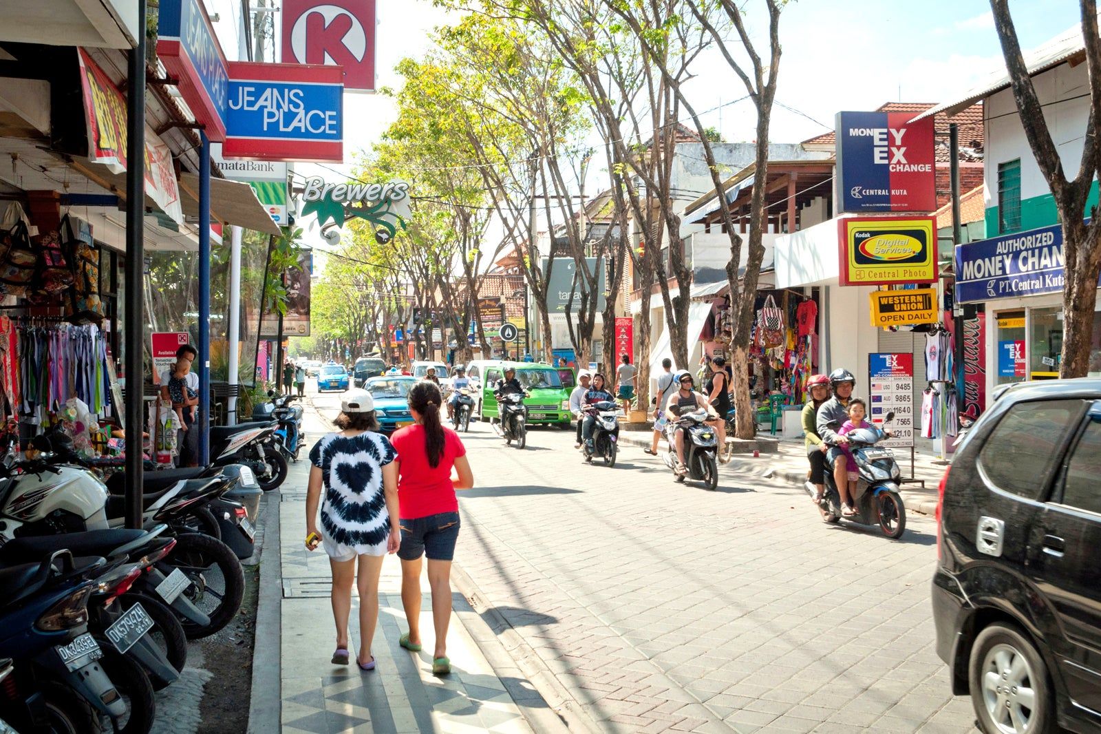 Legian Street in Bali