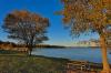 View from the picnic area at Purtis Creek State Park, Texas.