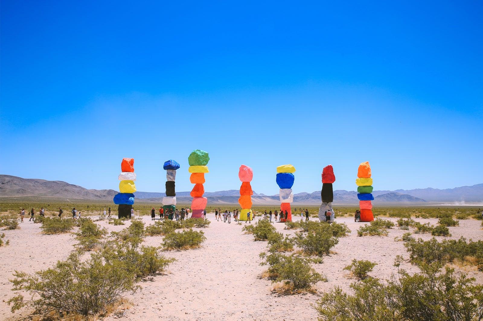 Seven Magic Mountains near Las Vegas