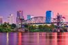 A skyline view of Little Rock, Arkansas.