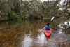 Kayaking on a river near Orlando.